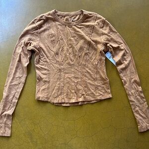 Tan Long Sleeve Women's Top